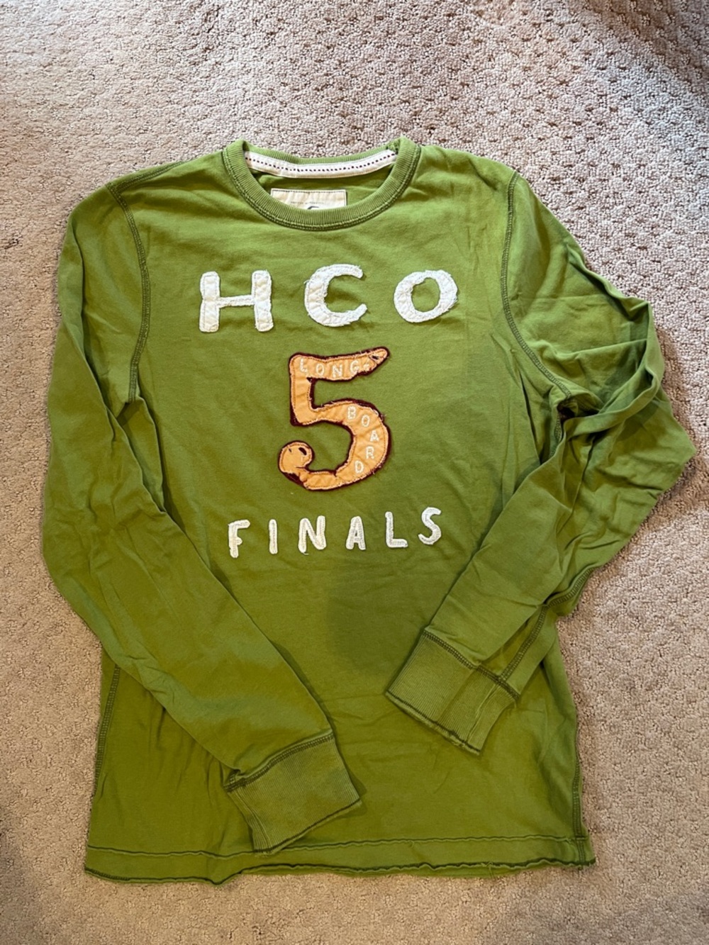 Men’s Hollister Olive Green Crewneck Long Sleeve Tee